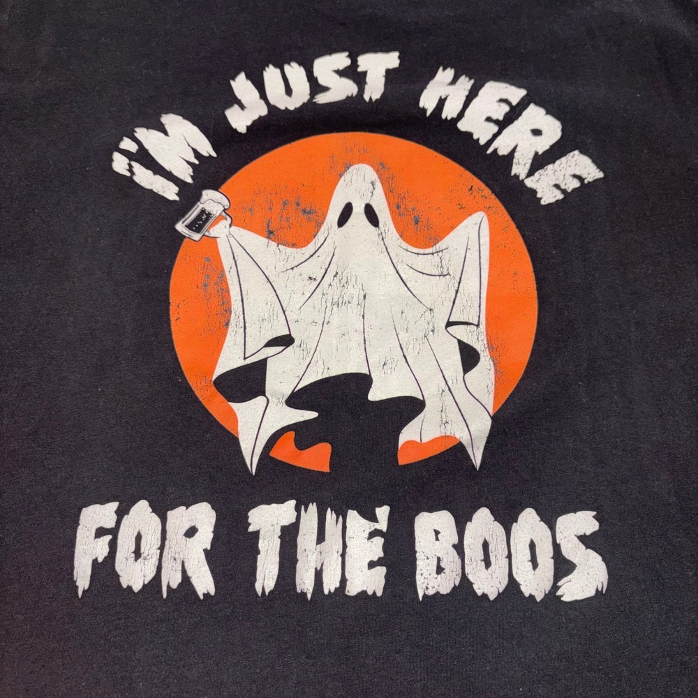 Halloween Ghost‎ Beer Graphic T-Shirt Funny Spooky Mens XXL Black Isaac Morris